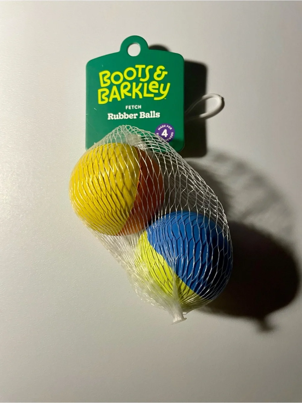 Boots & Barkley Tri-Color Fetch Balls - Yellow, Blue, Red 2 Pack NWT Durable 4/5
